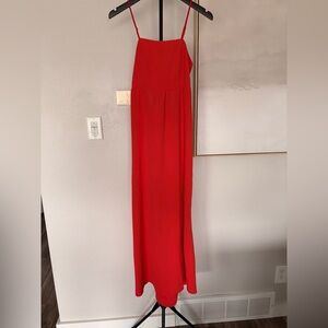 Red maxi dress